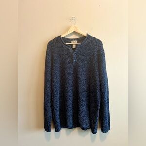 L.L. Bean | Men's Blue Sweater, Knit, Roll Neck, Size L